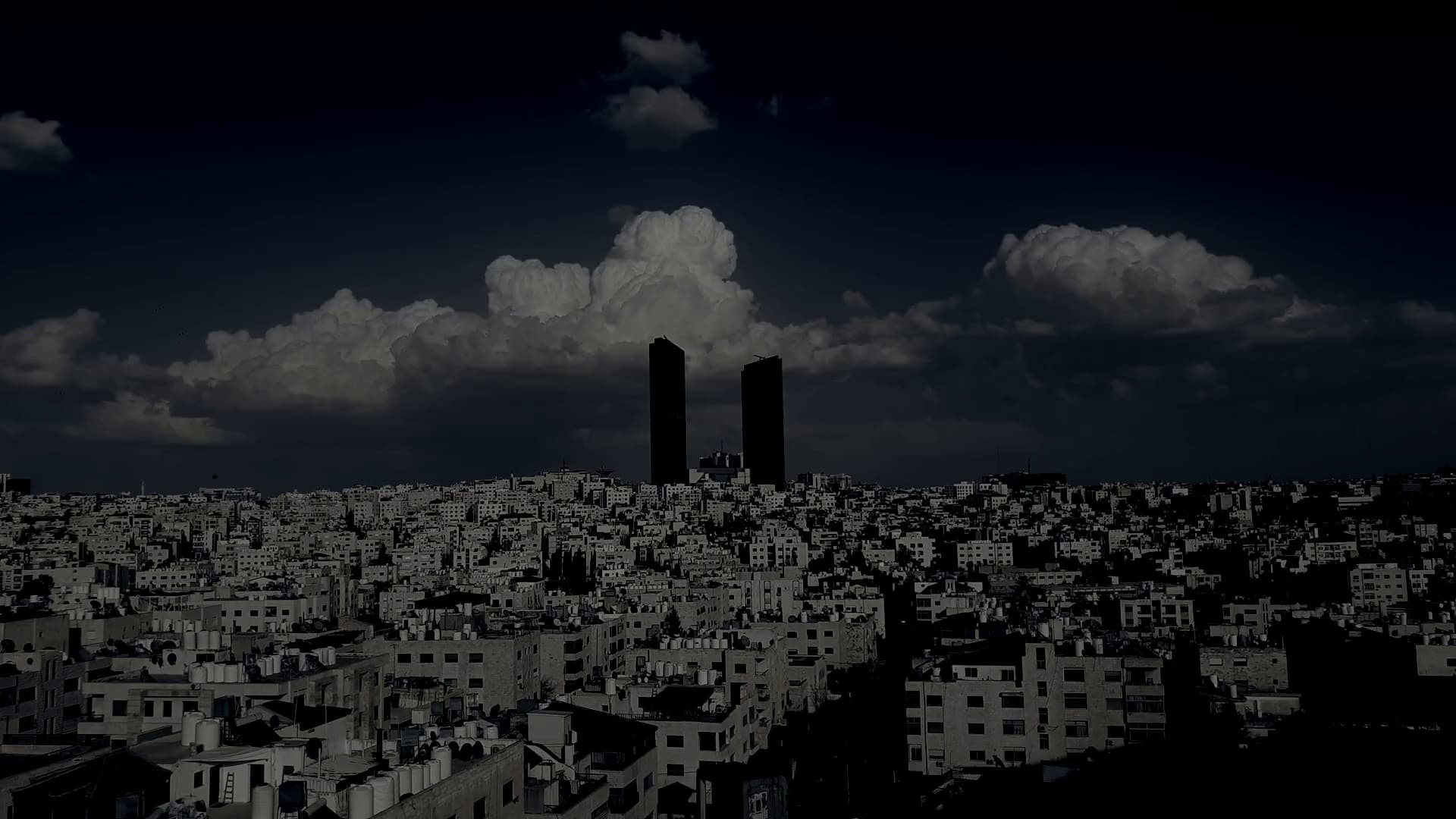 The Amman skyline at dusk